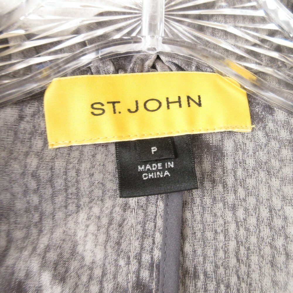 St. John Grey Python Print Jacket Size S Windbrea… - image 3